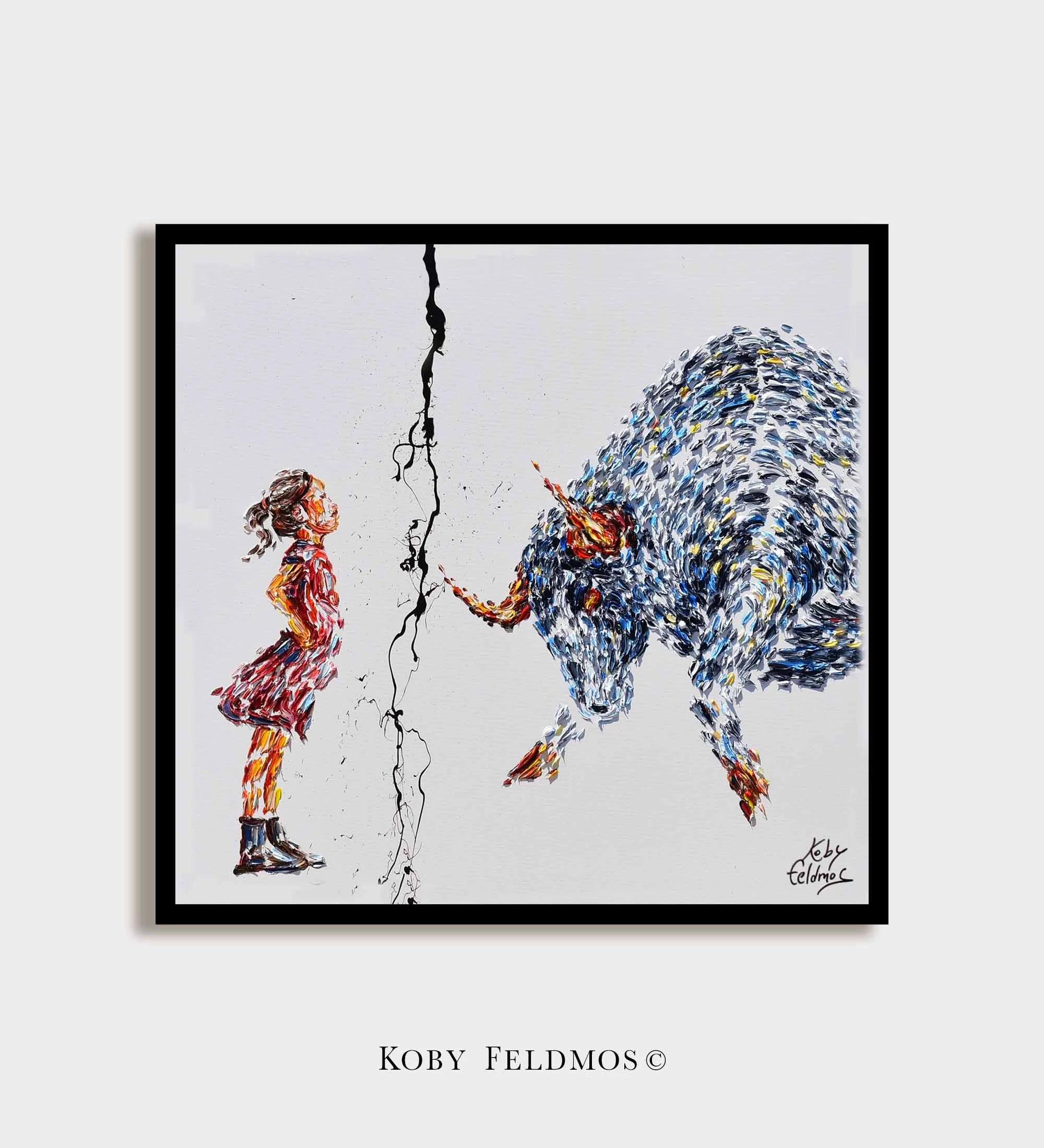 Girl Vs. Bull (35”)
