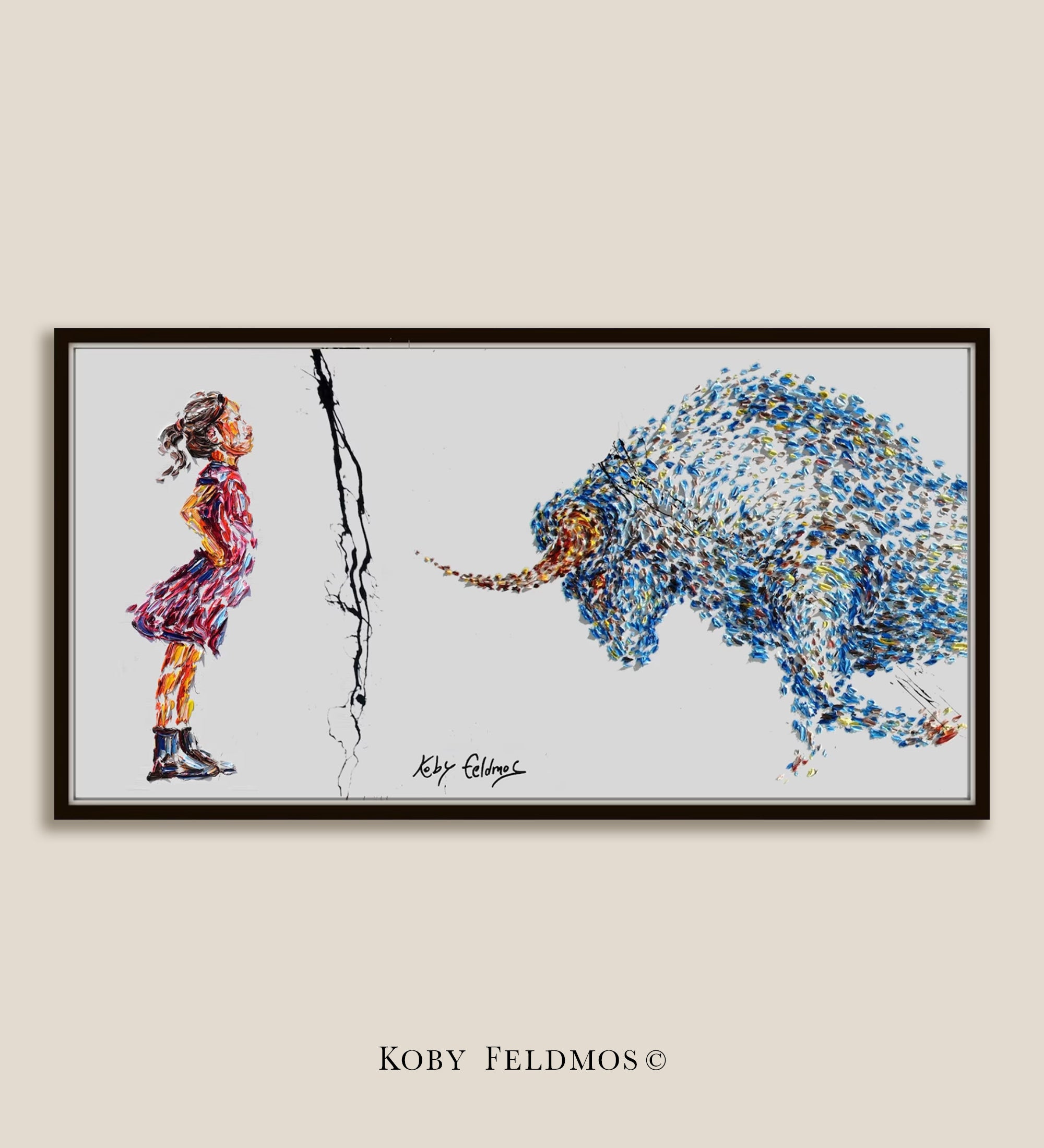 Girl Vs. Bull (Blue) 55