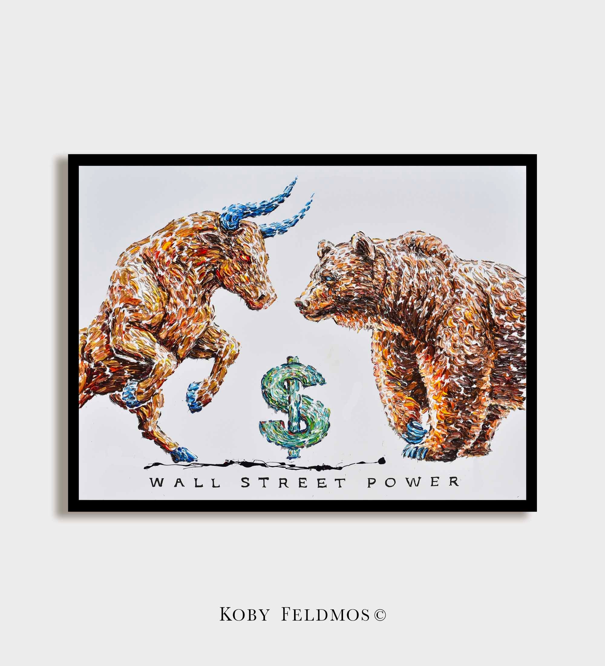 Wall St. Bull vs. Bear (dollar sign) 60