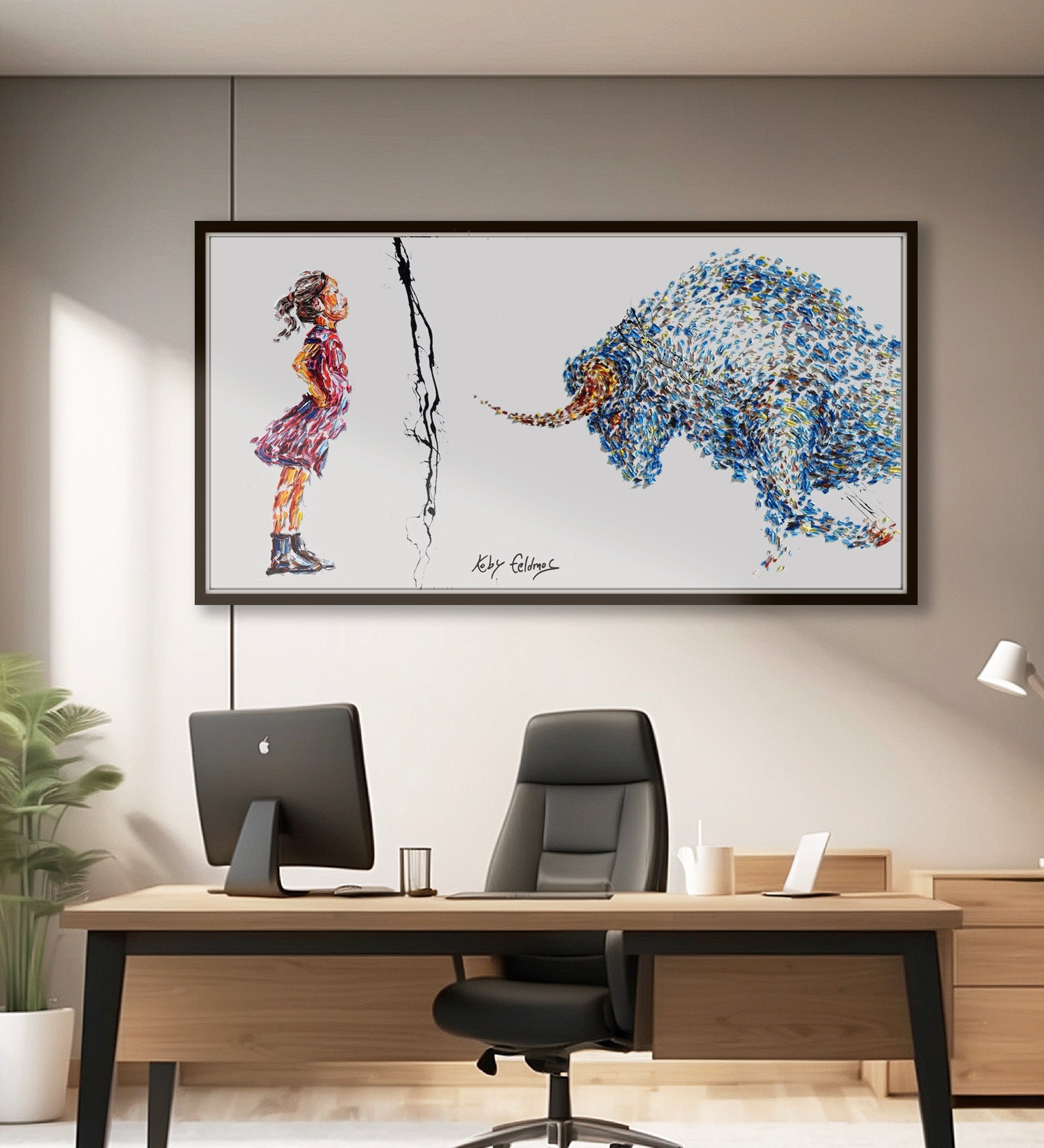 Girl Vs. Bull (Blue) 55