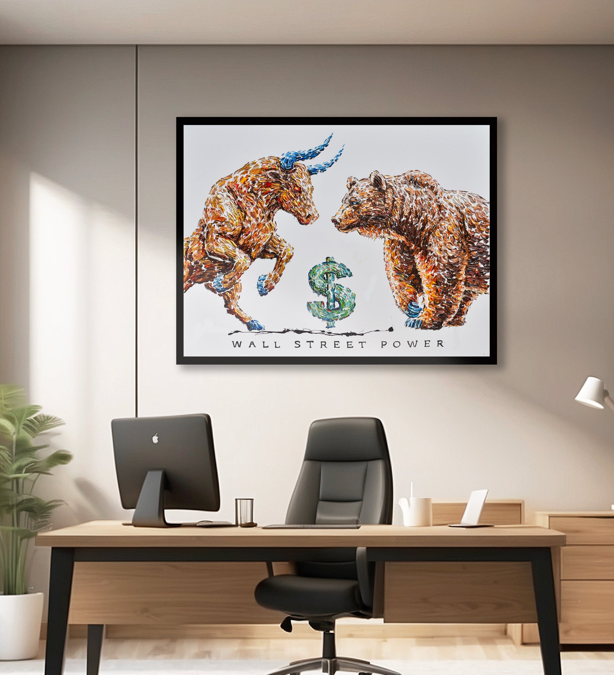 Wall St. Bull vs. Bear (dollar sign) 60