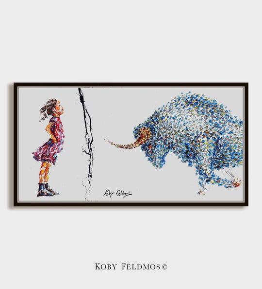 Girl Vs. Bull (Blue) 55